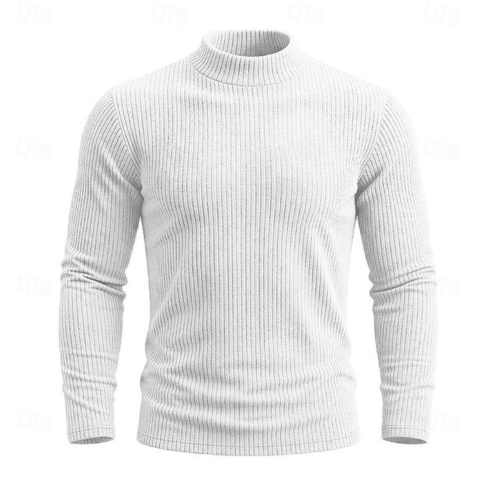 Atticus™ | Men's Ribbed Mock Neck Long Sleeve Top