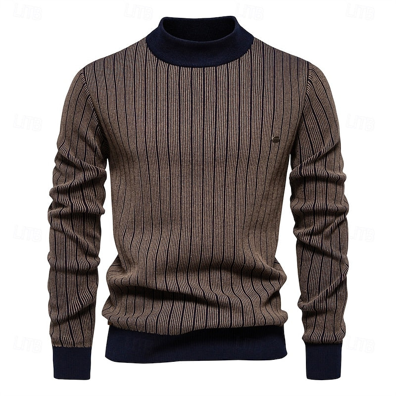 Emeric™ | Men's Ribbed Mock Neck Pullover Sweater