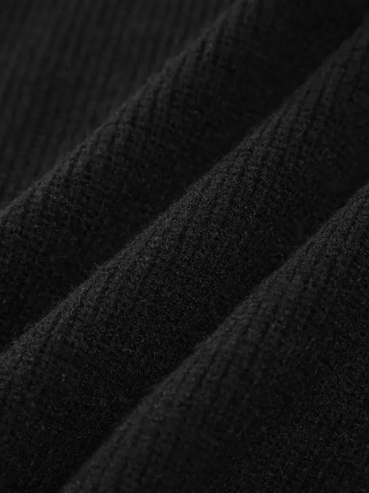 Editha™ | Women's Cropped Mock Neck Ribbed Sweater with Whipstitch