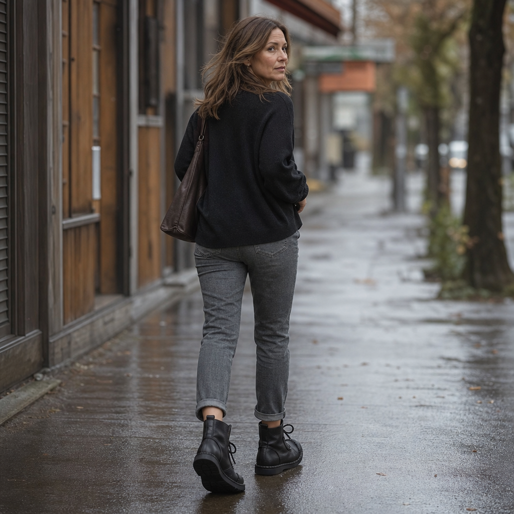 Nives™ | Women's Vintage Lace-Up Ankle Boots with Rubber Sole