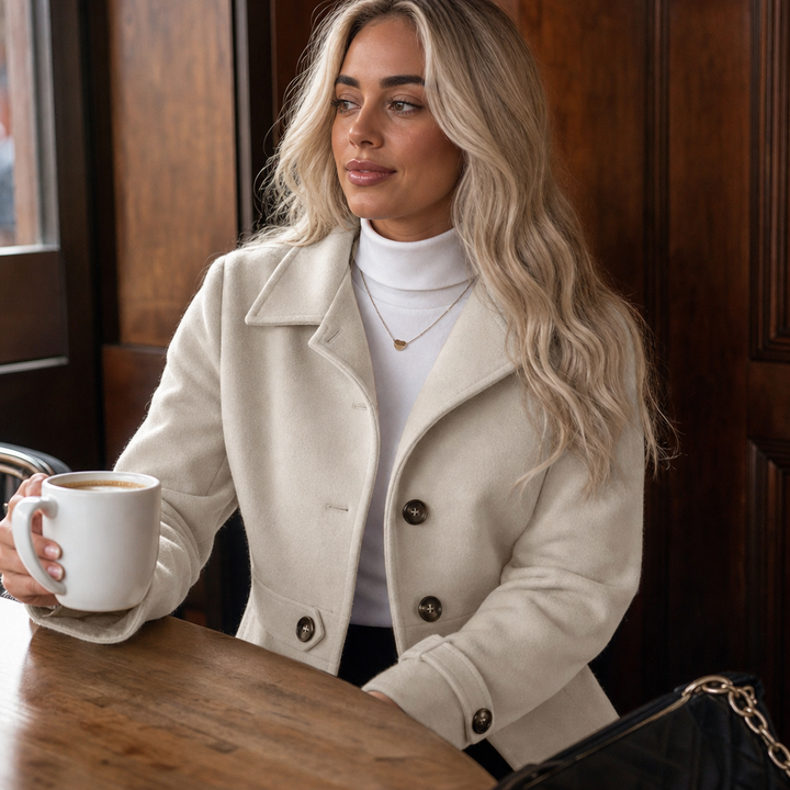 Elettra™ | Women's Belted Single Breasted Tailored Coat