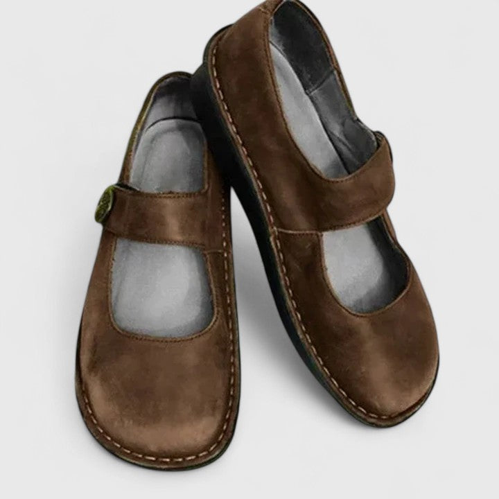 Quelira™ | Leather Mary Jane Flats