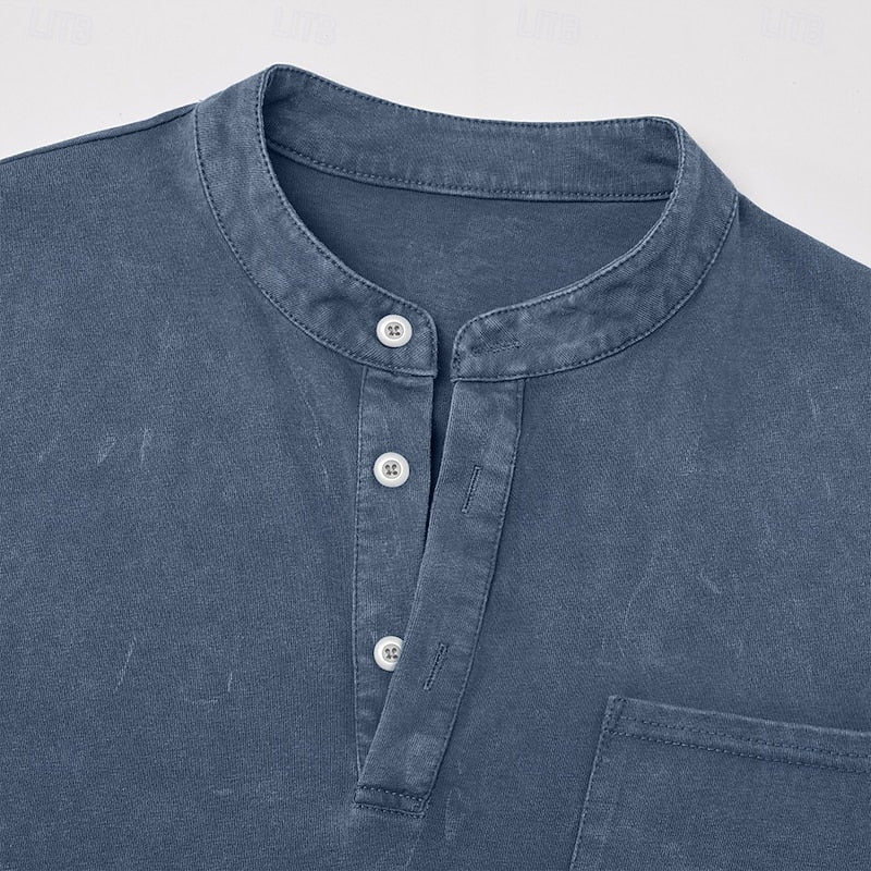 Caspian™ | Men's Washed Chest-Pocket Henley Shirt