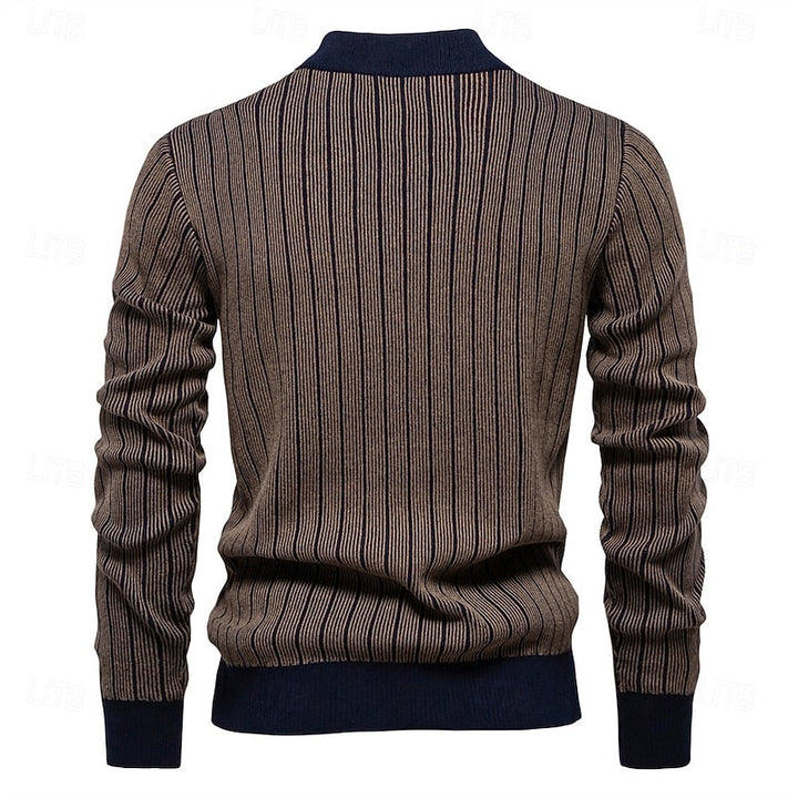 Emeric™ | Men's Ribbed Mock Neck Pullover Sweater