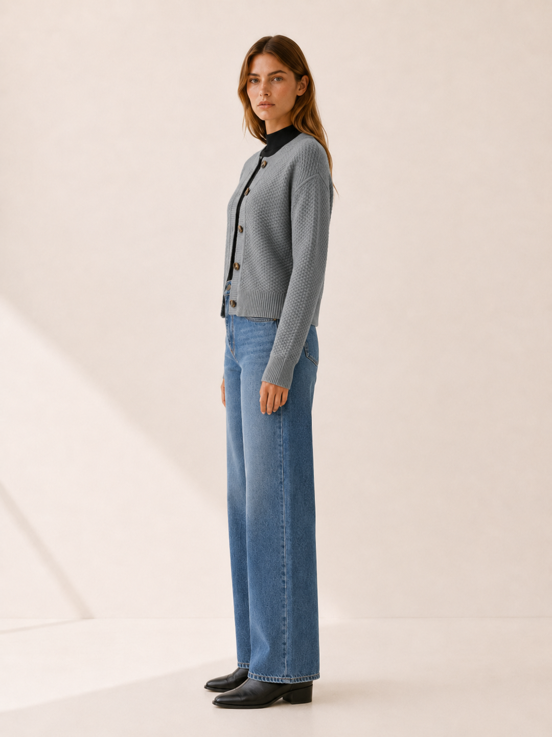 Lucinda™ | Textured Button-Front Cardigan