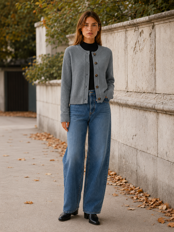 Lucinda™ | Textured Button-Front Cardigan