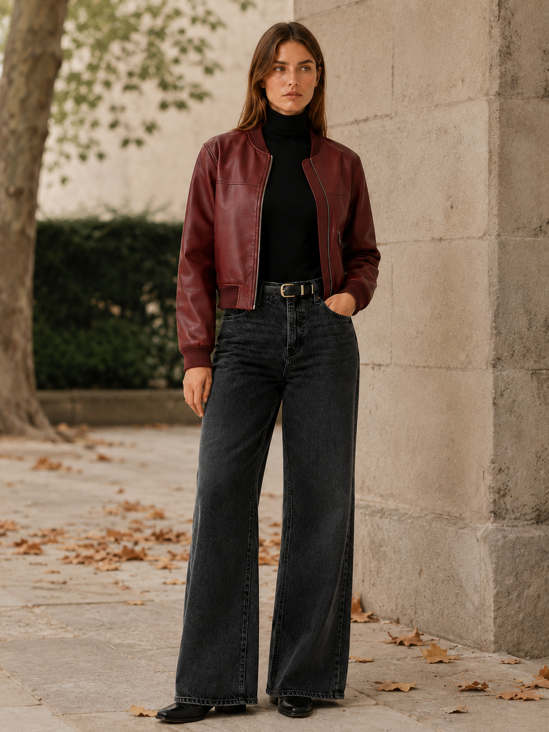 Maren™ | Collarless Cropped Jacket with Zip Front