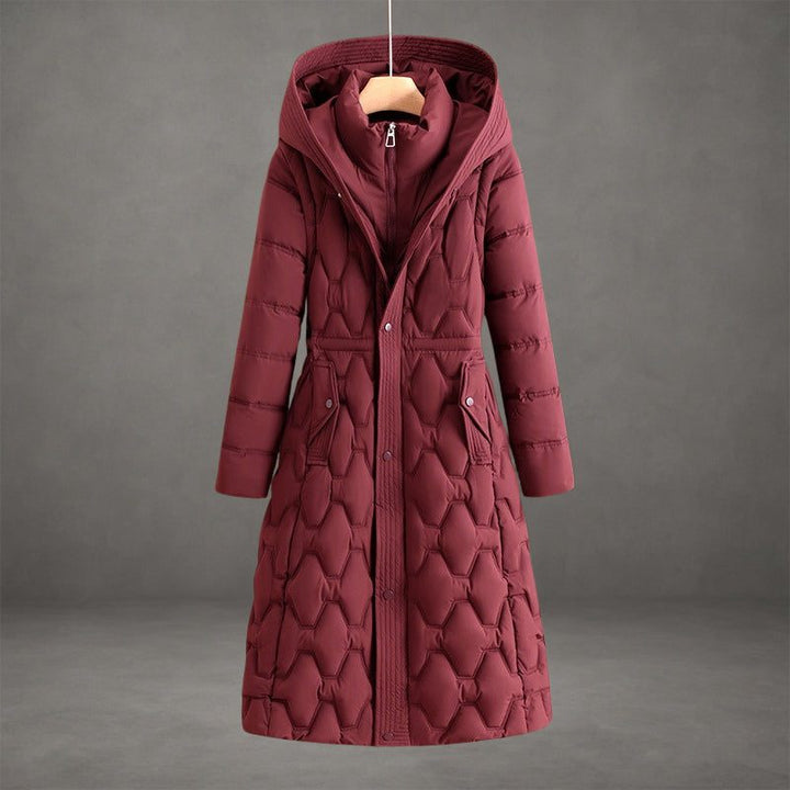 Delwyn™ | Women's Hooded Longline Quilted Puffer Coat