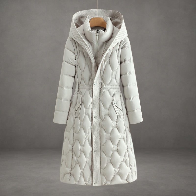 Delwyn™ | Women's Hooded Longline Quilted Puffer Coat