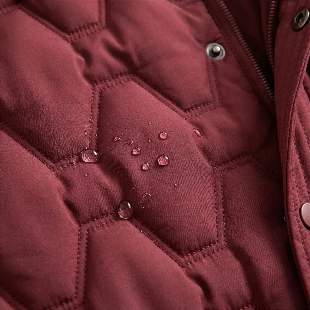 Delwyn™ | Women's Hooded Longline Quilted Puffer Coat