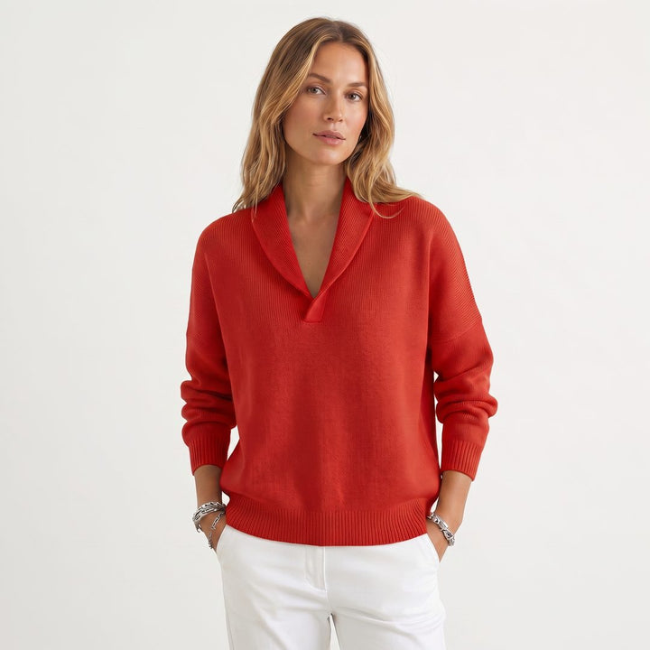 Maryam™ | Women's Relaxed Knit V-Neck Pullover Sweater
