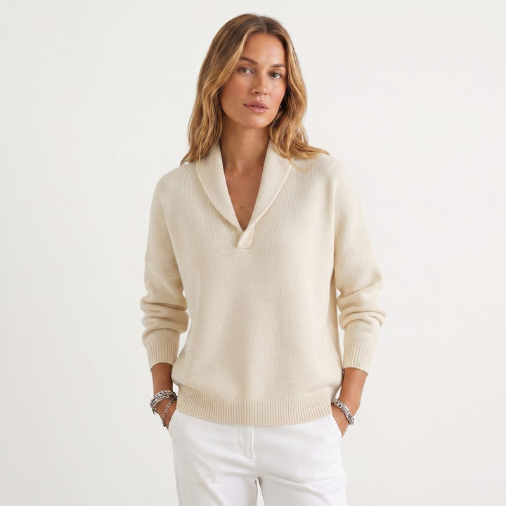 Maryam™ | Women's Relaxed Knit V-Neck Pullover Sweater
