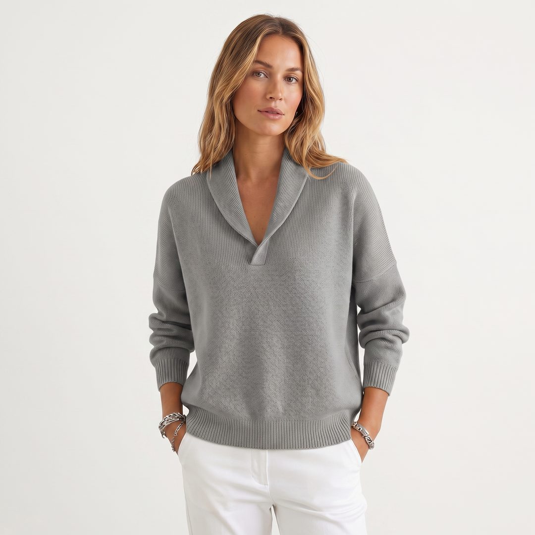 Maryam™ | Women's Relaxed Knit V-Neck Pullover Sweater
