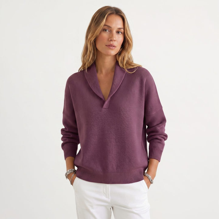 Maryam™ | Women's Relaxed Knit V-Neck Pullover Sweater