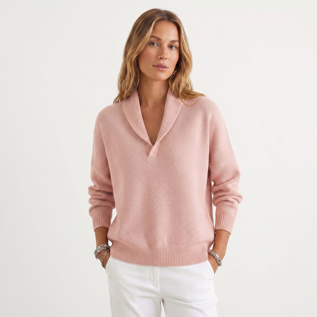 Maryam™ | Women's Relaxed Knit V-Neck Pullover Sweater