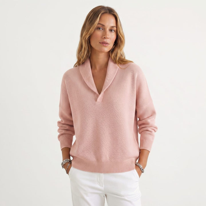 Maryam™ | Women's Relaxed Knit V-Neck Pullover Sweater