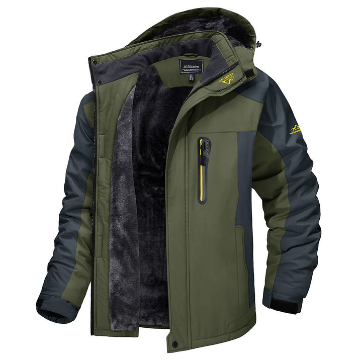 Finlay™ | Men's Hooded Two-Tone Shell Jacket with Plush Lining