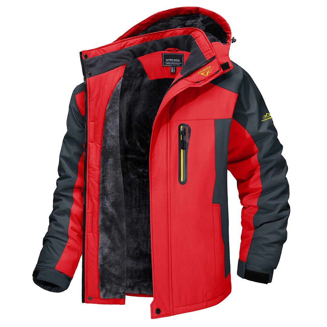 Finlay™ | Men's Hooded Two-Tone Shell Jacket with Plush Lining