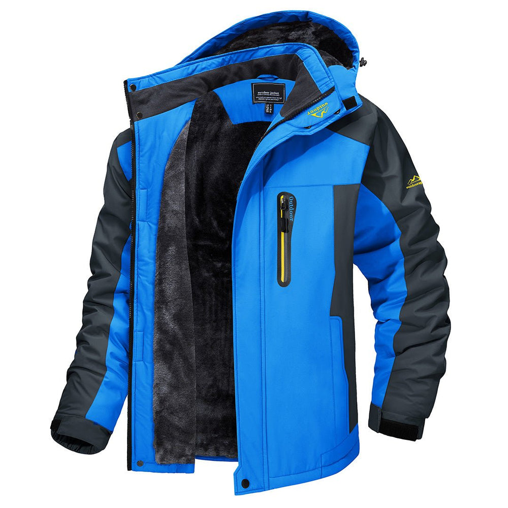 Finlay™ | Men's Hooded Two-Tone Shell Jacket with Plush Lining