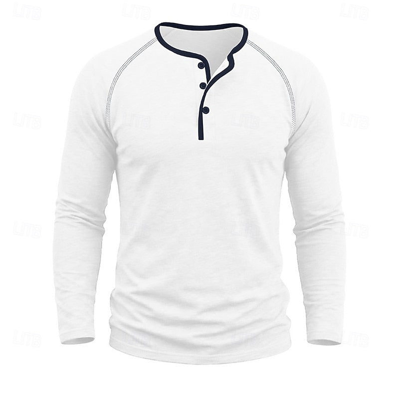 Bennett™ | Men's Raglan Sleeve Button Henley Shirt