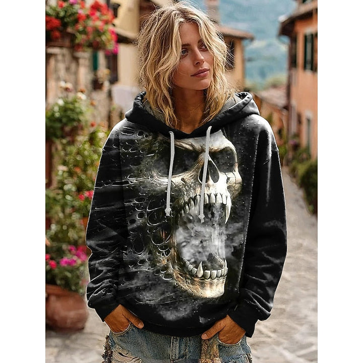 Pippa™ | Women's Halloween Skull Graphic Oversized Hoodie