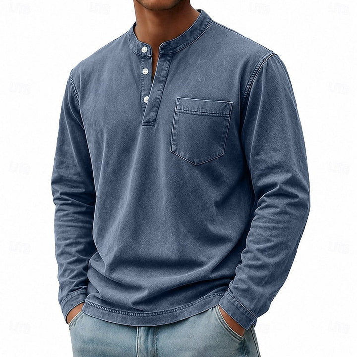 Caspian™ | Men's Washed Chest-Pocket Henley Shirt