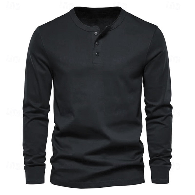 Beckett™ | Men's Classic Long Sleeve Henley Shirt