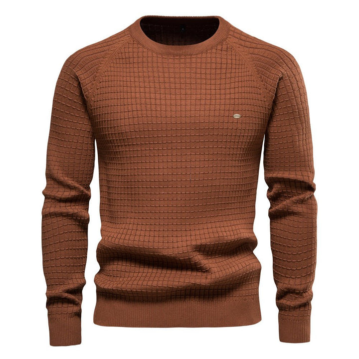 Octave™ | Men's Waffle Knit Crew Neck Winter Sweater