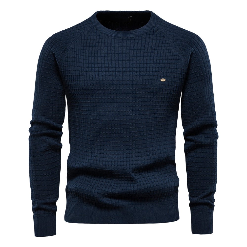 Octave™ | Men's Waffle Knit Crew Neck Winter Sweater