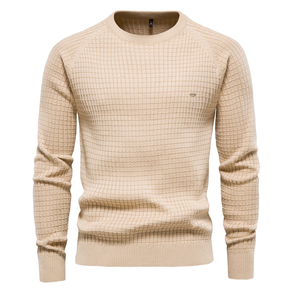 Octave™ | Men's Waffle Knit Crew Neck Winter Sweater