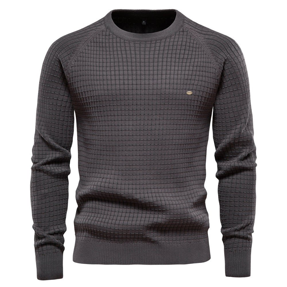 Octave™ | Men's Waffle Knit Crew Neck Winter Sweater