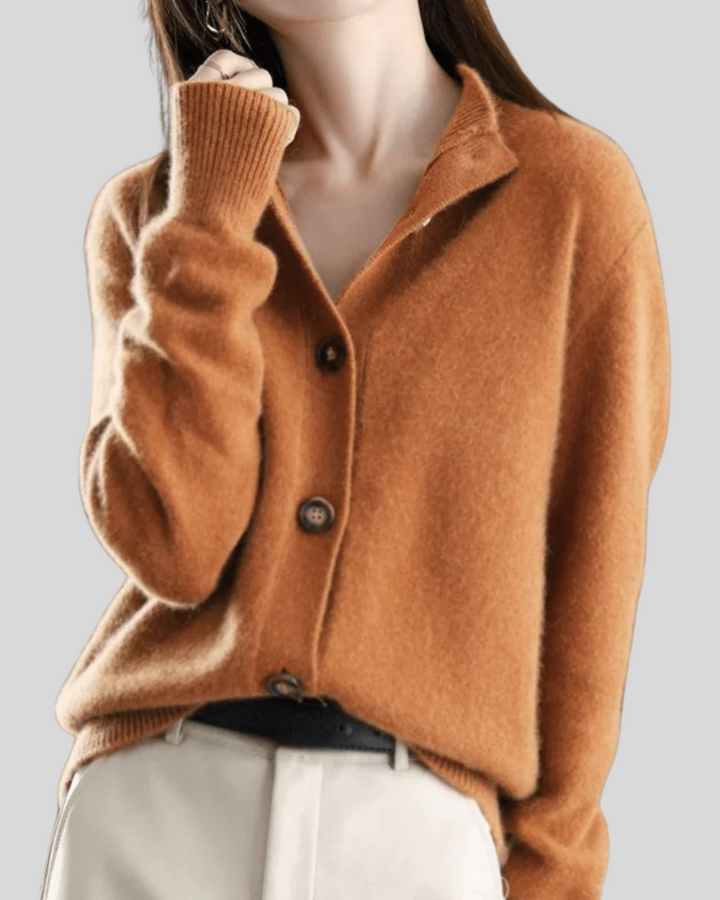 Dorothea™ | Women's Collared Button Down Knit Cardigan