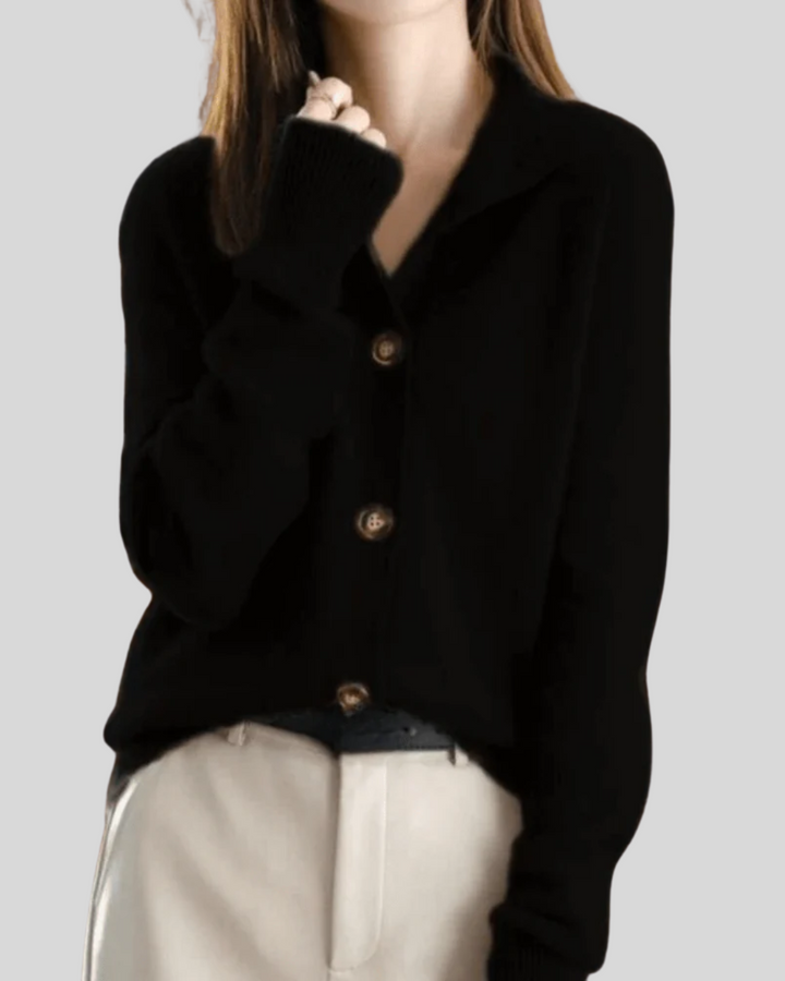 Dorothea™ | Women's Collared Button Down Knit Cardigan