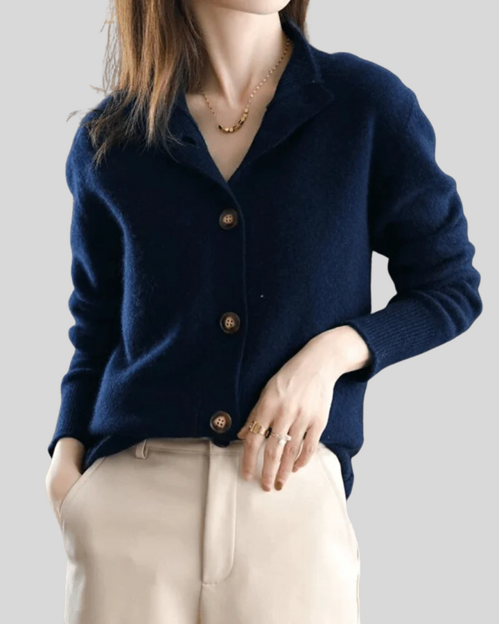Dorothea™ | Women's Collared Button Down Knit Cardigan