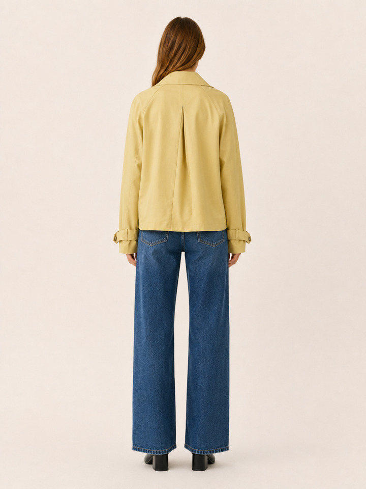 Nerissa™ | Short Trench Coat in Yellow