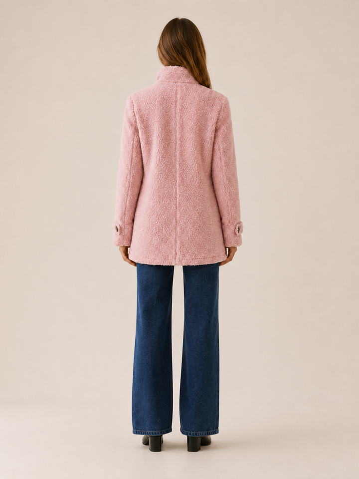 Nerys™ | Fleece Jacket with Zip Front and Stand Collar