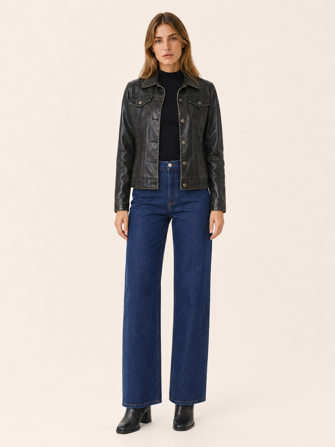 Noemi™ | Button-Front Shirt Jacket with Utility Pockets