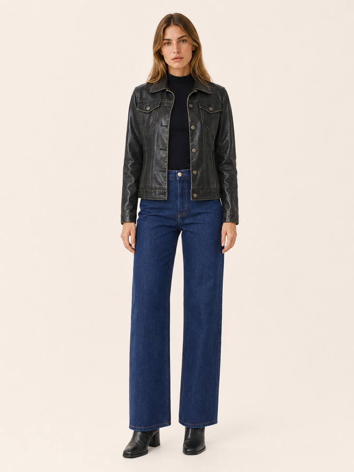 Noemi™ | Button-Front Shirt Jacket with Utility Pockets