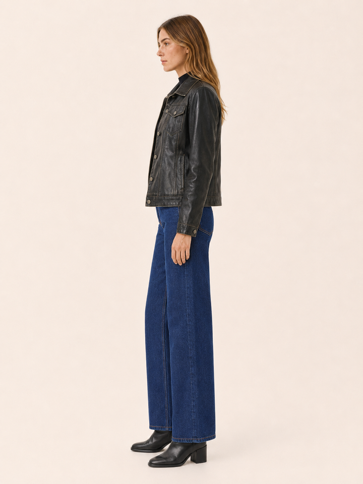 Noemi™ | Button-Front Shirt Jacket with Utility Pockets