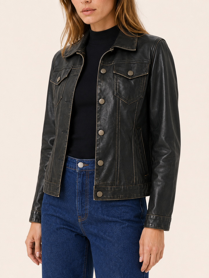 Noemi™ | Button-Front Shirt Jacket with Utility Pockets