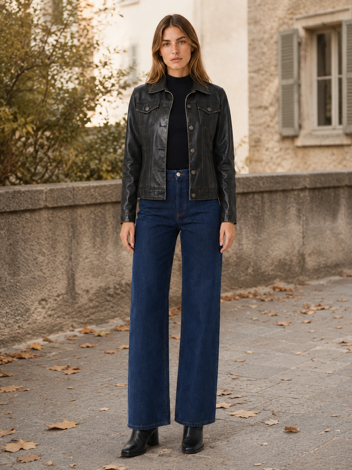 Noemi™ | Button-Front Shirt Jacket with Utility Pockets