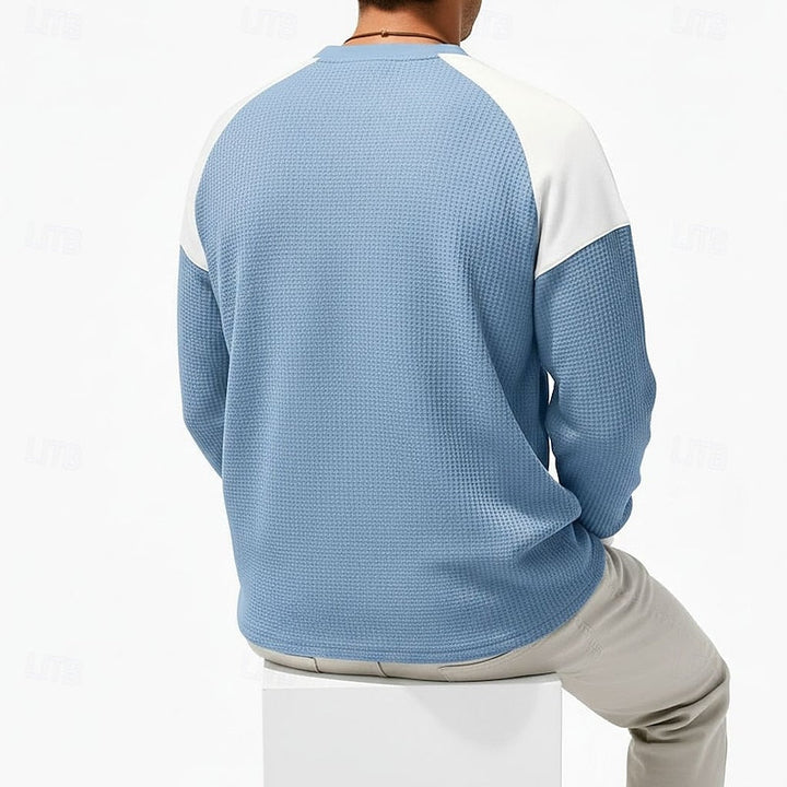 Cedric™ | Men's Colorblock Waffle Henley Shirt