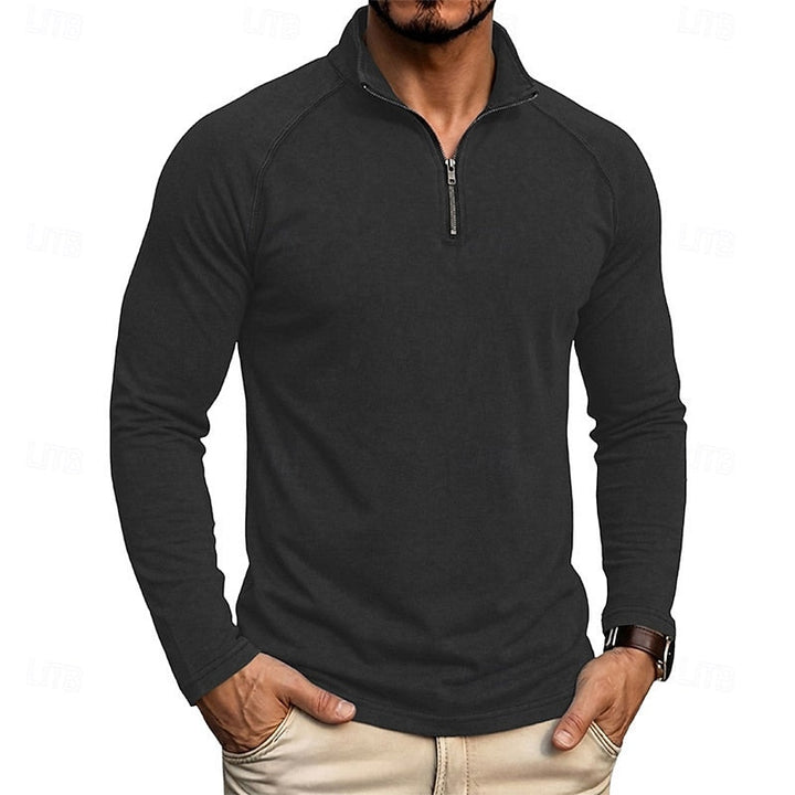 Anselm™ | Men's Relaxed Zip-Neck Long Sleeve Pullover