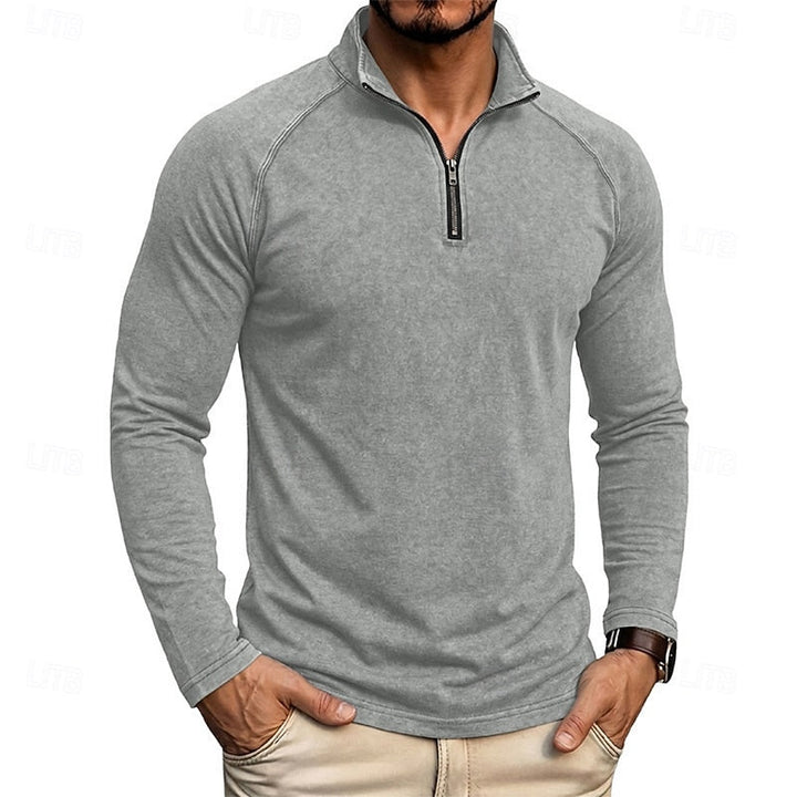 Anselm™ | Men's Relaxed Zip-Neck Long Sleeve Pullover
