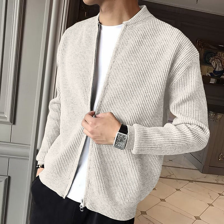 Peregrine™ | Men's Ribbed Stand Collar Zip Front Cardigan