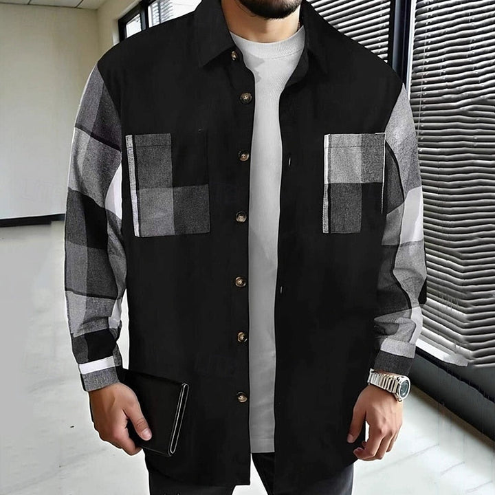 Draven™ | Men's Patchwork Lapel Shirt Jacket