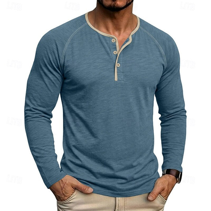 Bennett™ | Men's Raglan Sleeve Button Henley Shirt