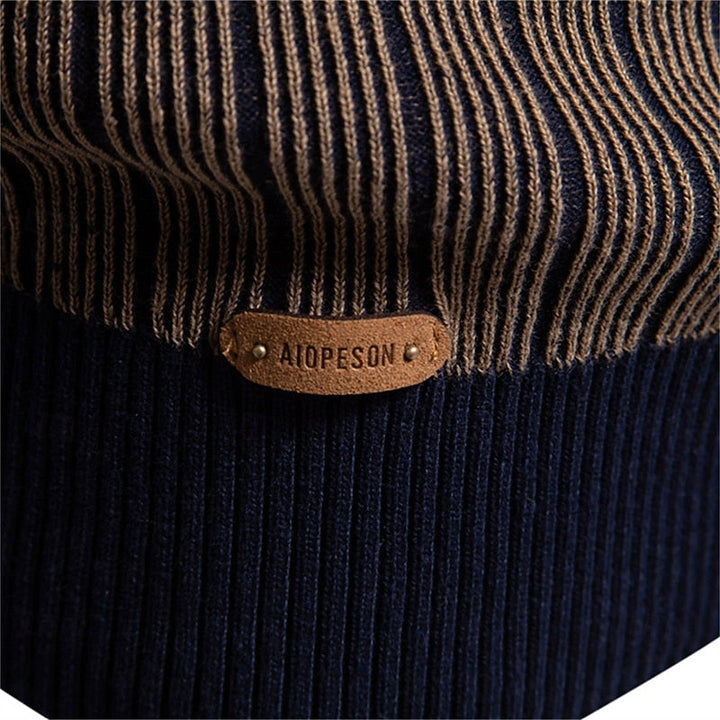 Emeric™ | Men's Ribbed Mock Neck Pullover Sweater