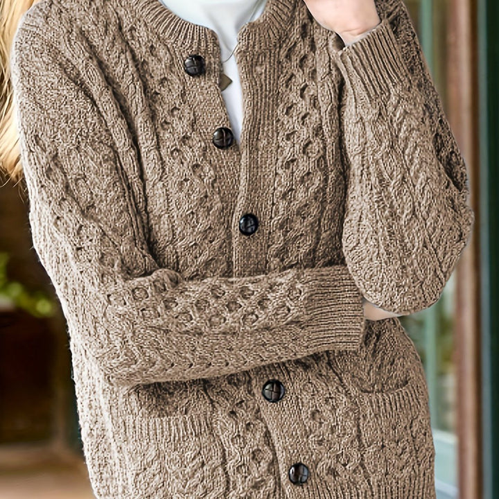 Winifred™ | Women's Textured Knit Button Front Cardigan