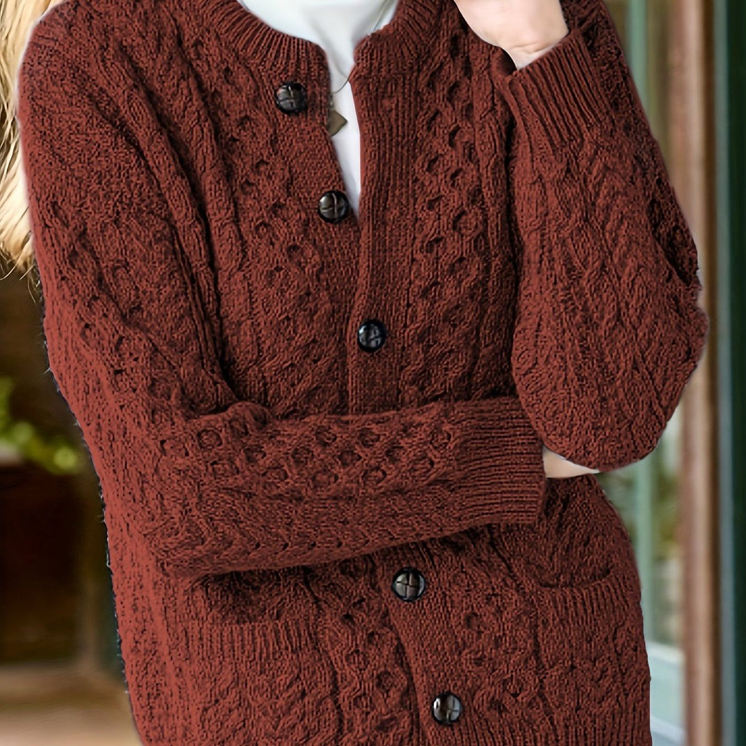 Winifred™ | Women's Textured Knit Button Front Cardigan